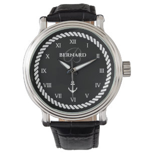Nautic Luxus Uhrengeschenk mit individuelle Name Armbanduhr