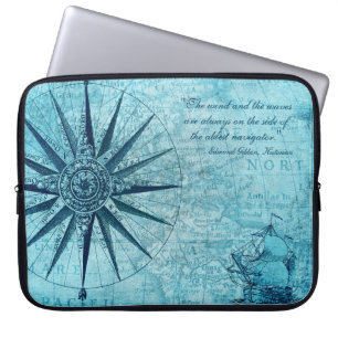 Nautic Map Design Electronics Tablet Sleeve
