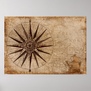 Nautic Map Poster