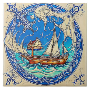 Nautic Marine Life Keramik Art Nr. 6 Fliese