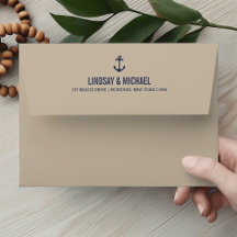 Nautic Modern | Tan mit Marine Strip