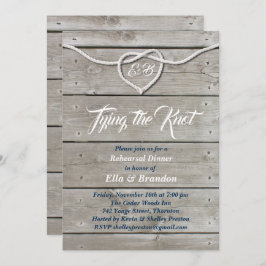 Nautic Monogram Probe Dinner Einladung