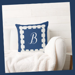 Nautic Monogram Seashell Kissen