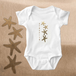 Nautic Natural Starfish individuell anpassbar Baby Strampler