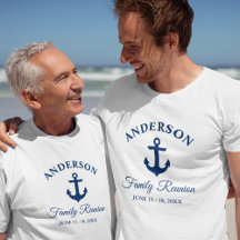 Nautic Navy Blue Anchor Family Wiedersehen