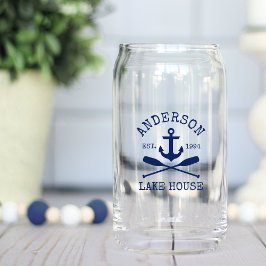 Nautic Navy Blue Anchor Oars Family Lake House Dosenglas