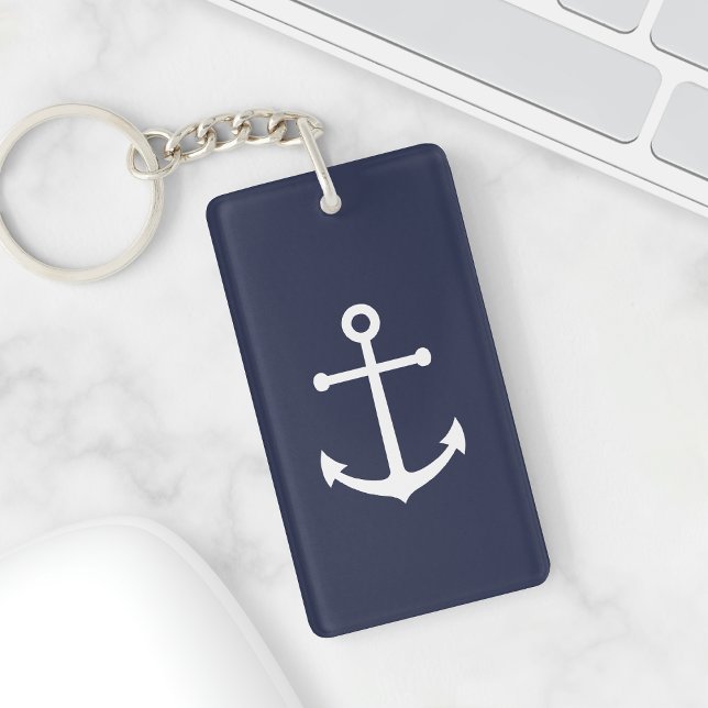 Nautic Navy Blue Anchor Schlüsselanhänger (Von Creator hochgeladen)