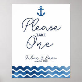 Nautic Navy Blue Bitte nehmen Sie einen Ausdruck Poster