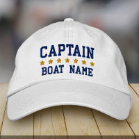 Nautic Navy Blue Captain Ihr Boot Name weiß