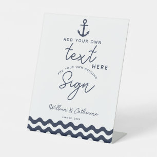 Nautic Navy Blue Erstellen Sie Ihr eigenes Poster Sockelschild