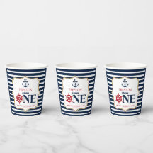 Nautic Navy Blue ONE Erstes 1. Geburtstag Party
