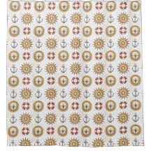 Nautic Pattern Duschvorhang