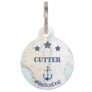 Nautic Pet Tag Ankerstars + Südflorida Haustiermarke