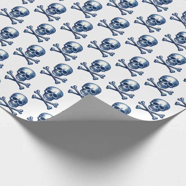 Nautic - Pirate / Skull & Crossbones Geschenkpapier (Ecke)