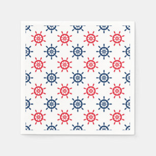 Nautic Red White Blue Fun Patriotic Feier Serviette