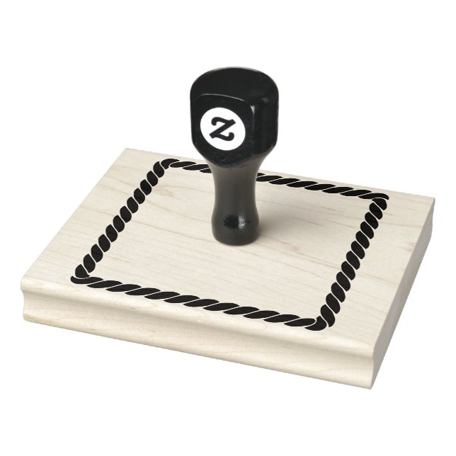Nautic Rope Drehung Cartoon Square Border Gummistempel (Stempel)