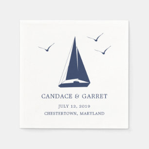 Nautic Sail Boat Coctail Napkin Serviette