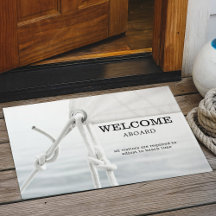 Nautic Sailboat Beach House Doormat