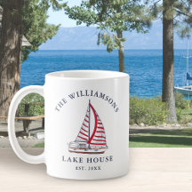 Nautic Sailboat Personalisiert Lake House