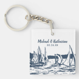 Nautic Sailboat Schlüsselanhänger Gastgeschenk Hoc