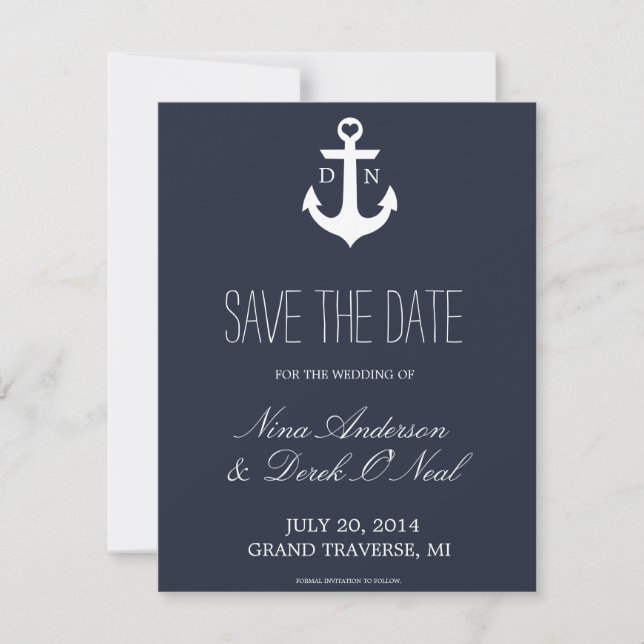 Nautic Save the Date | Hochzeit (Vorderseite)
