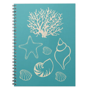 Nautic Seashell Notebook Notizblock