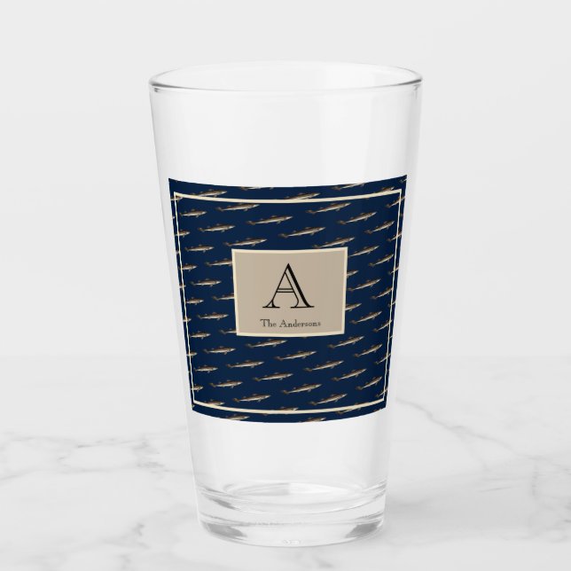 Nautic Sharks Navy Blue Sand Tan Glas (Vorderseite)