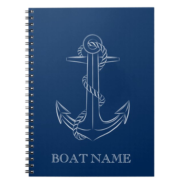 Nautic Spirit Anchor Navy Blue Notizblock (Vorderseite)