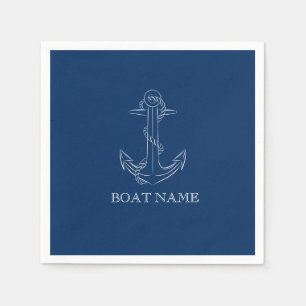 Nautic Spirit Anchor Navy Blue Serviette
