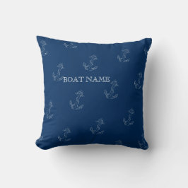 Nautic Spirit Anchors Navy Blue Tropical Kissen