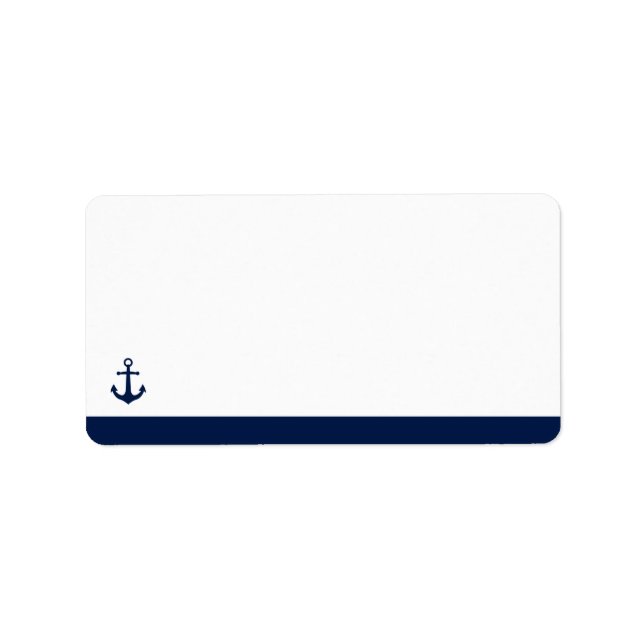 Nautic Style Anchor | Leeradresse Adressaufkleber (Vorne)