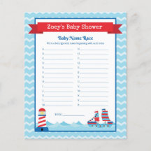 Nautic Theme Baby Showspiel