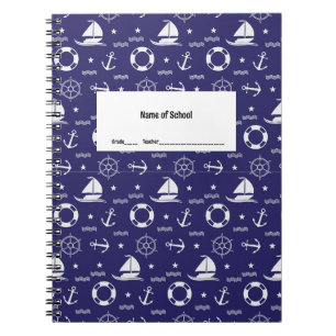Nautic Theme Student Notebook Notizblock