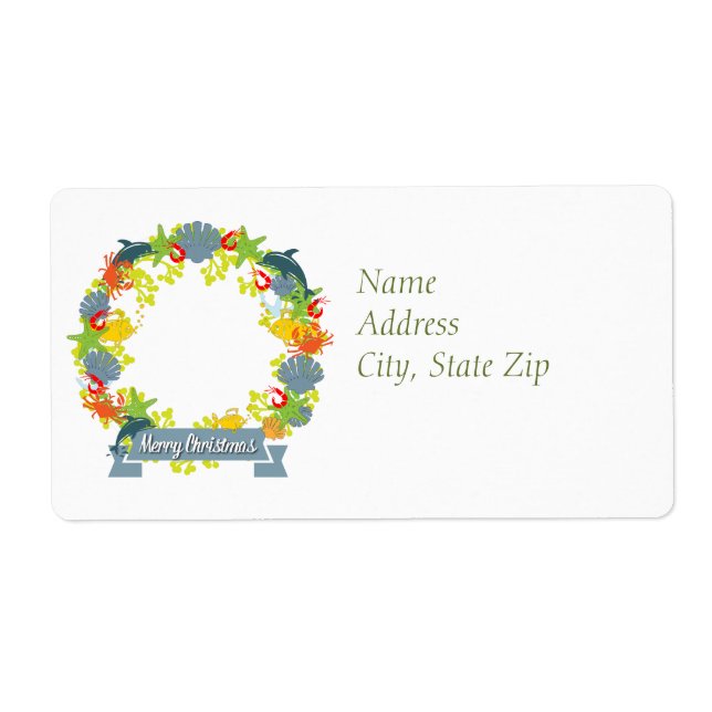 Nautic Theme Weihnachtsfeier Rücksendeadresse (Vorne)