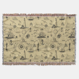 Nautic Vintag Pattern Antique Coastal Décor Decke