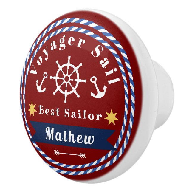 Nautic Voyager Best Sailor Red Keramikknauf (Rechts)