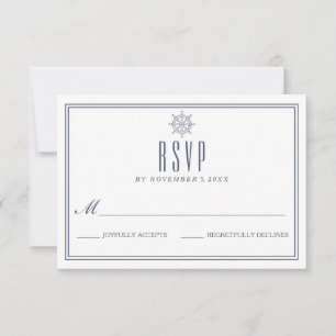 Nautic Wedding RSVP Karte