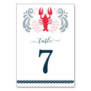 Nautic Wedding Simple Tischnummer