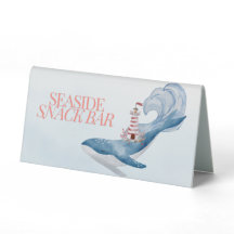 Nautic Whale Snack Bar Sign