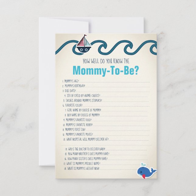 Nautic wie gut weißt du, die Mama zu spielen (Vorderseite)