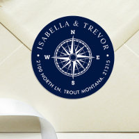 Nautic Wind Rose Compass Rücksendeadresse