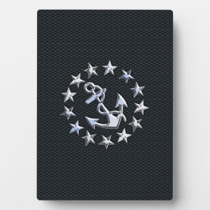 Nautic Yacht Flag Chrome Ensign auf Grille Print Fotoplatte