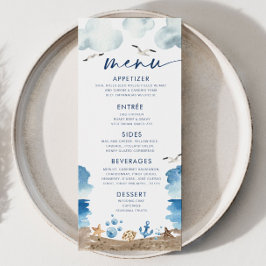 Nautica Theme Baby Showmenü Menükarte