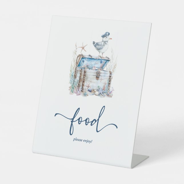 Nautical Ahoy Baby Showfood Sockelschild (Vorderseite)