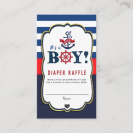 Nautical Ahoy Es ist ein Baby-Dusche Windeln Winde Begleitkarte
