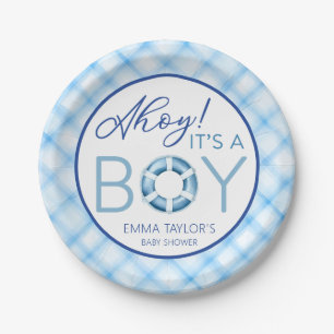 Nautical Ahoy Es ist eine Baby-Dusche Pappteller