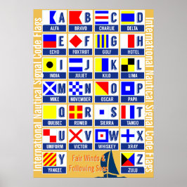 Nautical Alphabet Poster