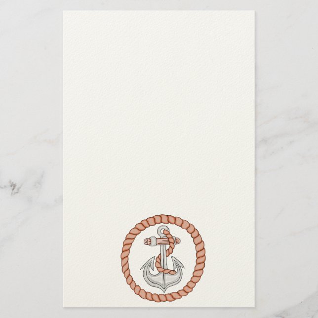 Nautical Anchor 1 Stationery Briefpapier (Vorderseite)