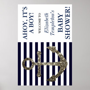 Nautical Anchor Ahoy Es ist ein Junge Willkommen Poster