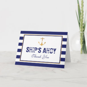 Nautical Anchor Baby Dusche Vielen Dank Dankeskarte